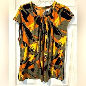 NWT Liz Claiborne Ginger Tropical Cap Sleeves